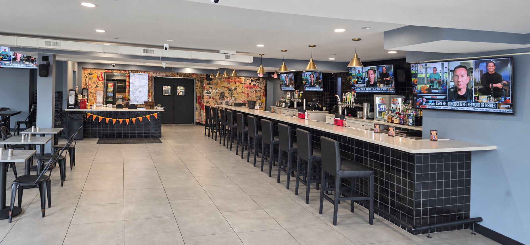 Finished bar at Al and Larry’s in Oxford, Ohio