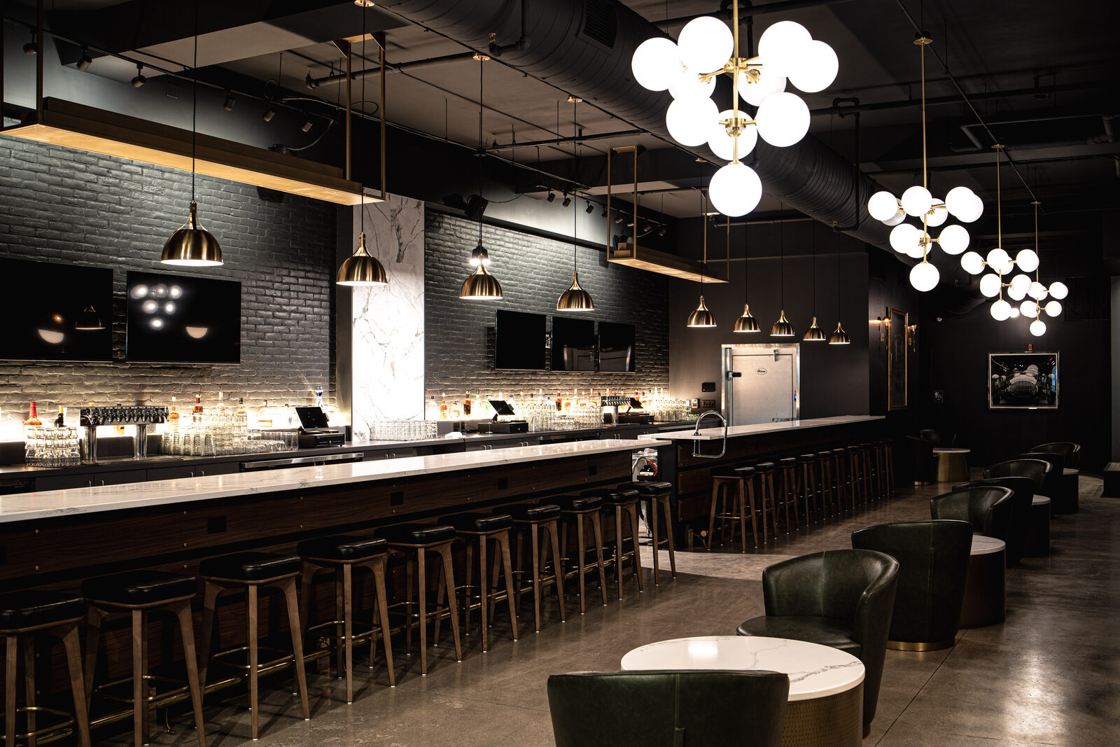 Finished bar at Bourbon Lounge