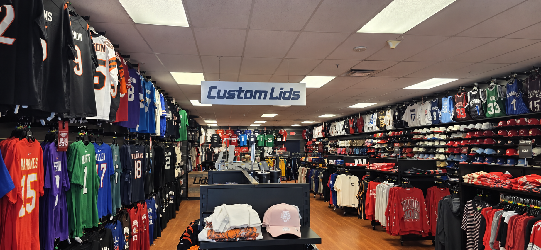 Completed LIDS retail renovation at Cincinnati Premium Outlets in Monroe, Ohio