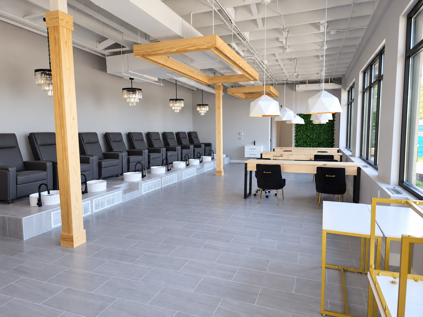 Completed Paint Nail Bar interior in Northern Kentucky